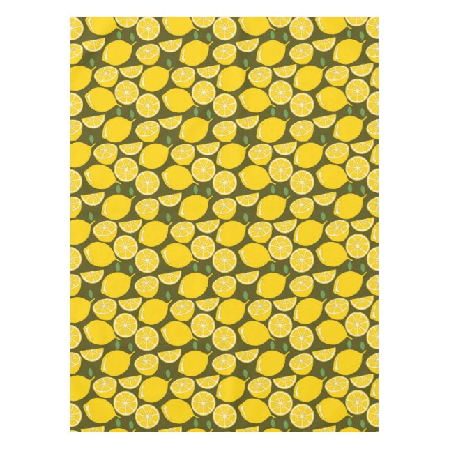 Lemon Yellow Modern Fun Niedlich Tischdecke (Vorderseite)
