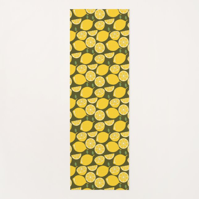 Lemon Yellow Modern Fun Niedlich Yogamatte (Vorderseite)
