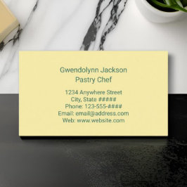 Lemon Yellow Pastry Koch Baker oder Cook Professio Visitenkarte