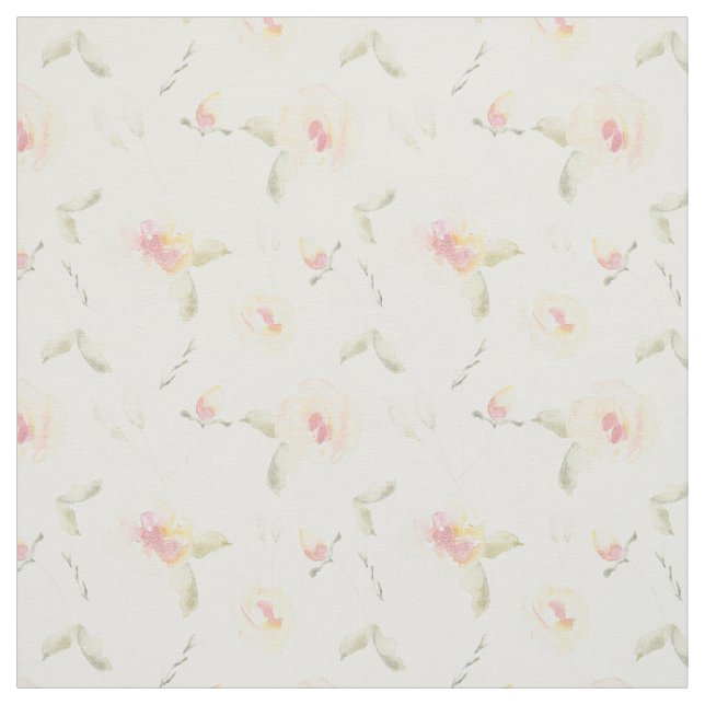 Lemon Yellow Watercolor-Blume Stoff (Muster)