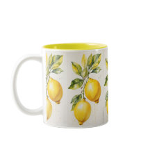 Lemon Yellow Watercolor Tasse