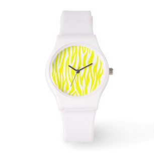 Lemon Zebra Print Armbanduhr