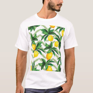 Lemon Zickzack: Vintages handgezeichnet Muster. T-Shirt