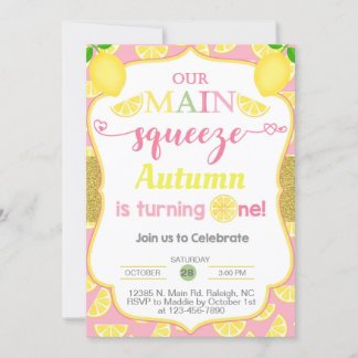 Lemon, Zitronenmädchen Einladung zum ersten Geburt