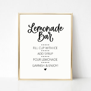 Lemonade Bar Drink Sign Poster