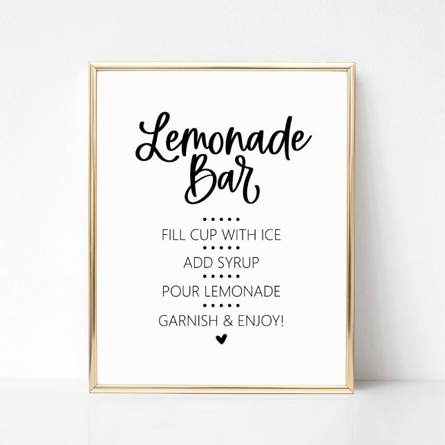 Lemonade Bar Drink Sign Poster (Von Creator hochgeladen)
