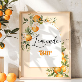 Lemonade Bar kleine Süsse Orangen Poster