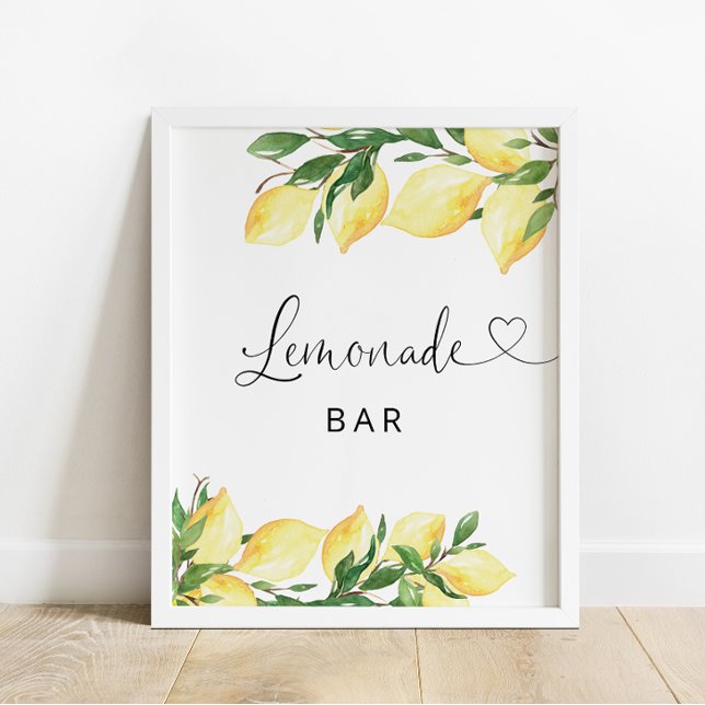Lemonade Bar Lemon Blumenposter Poster (Von Creator hochgeladen)