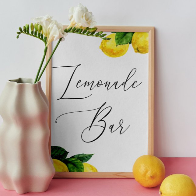 Lemonade Bar Sign | Lemon Wedding Drink Station Poster (Von Creator hochgeladen)