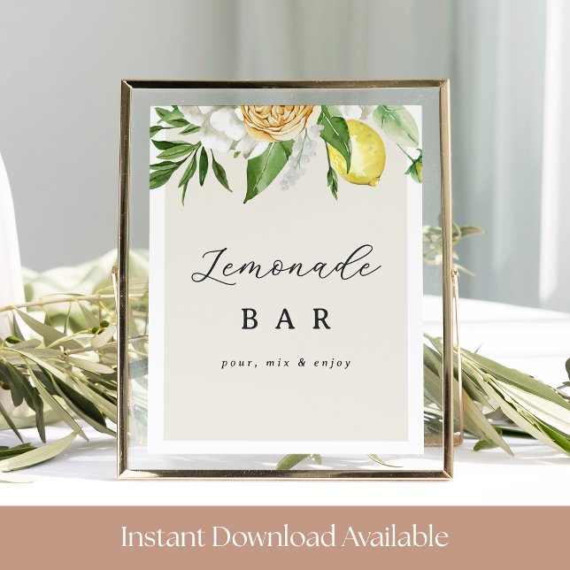 Lemonade Bar Sign - Printable Dekoration des Citru (Von Creator hochgeladen)