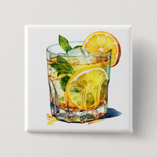 Lemonade Cocktail Drink Button