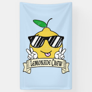 Lemonade Crew - Kawaii Peace Hand und Sonnenbrille Banner