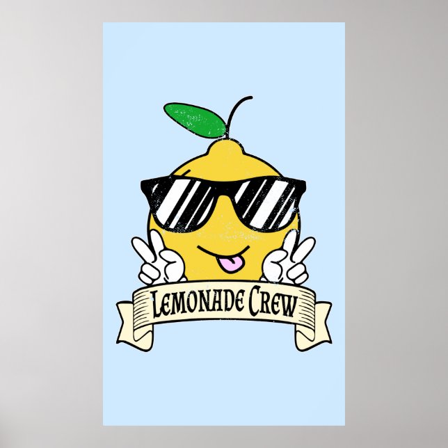 Lemonade Crew - Kawaii Peace Hand und Sonnenbrille Poster (Vorne)