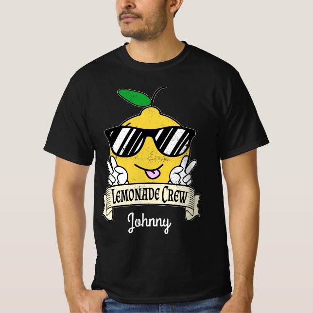 Lemonade Crew - Kawaii Peace Hand und Sonnenbrille T-Shirt (Vorderseite)