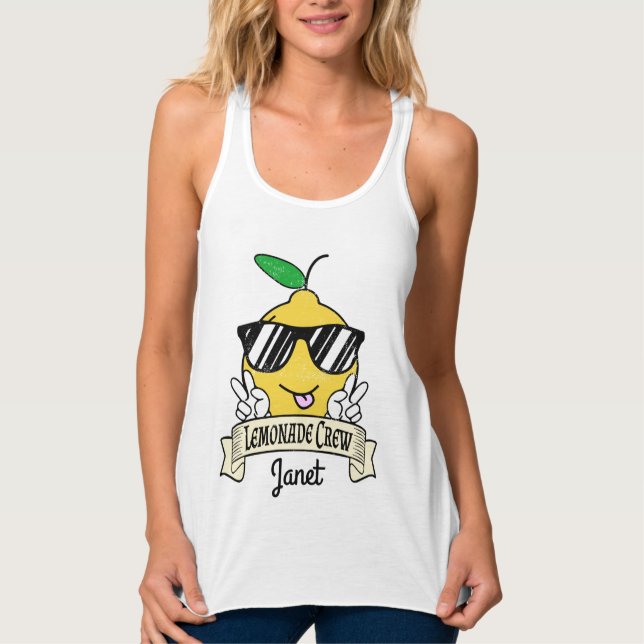 Lemonade Crew - Kawaii Peace Hand und Sonnenbrille Tank Top (Vorderseite)