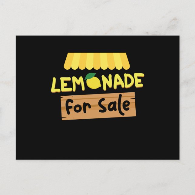 Lemonade For Sale Lemonade Postkarte (Vorderseite)