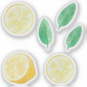 Lemonade-Gelblemonen-Scheiben-Set Aufkleber