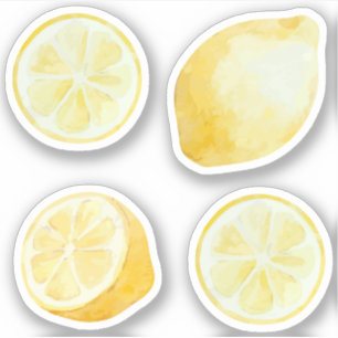 Lemonade-Gelblemonen-Scheiben-Set Aufkleber