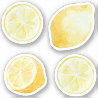 Lemonade-Gelblemonen-Scheiben-Set Aufkleber