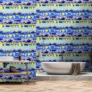 Lemonade Lemon Blume Pattern Tapete