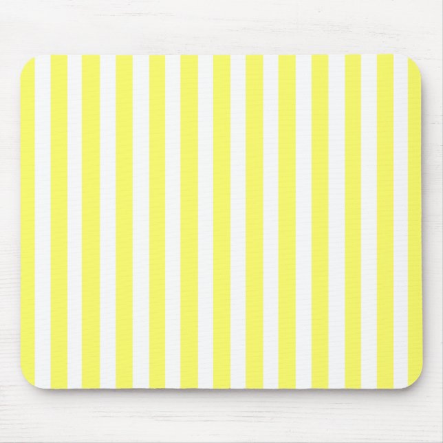 Lemonade Moderne Streifen mit Mode-Silhouette Mousepad (Vorne)