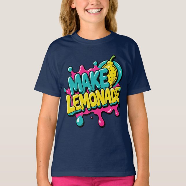 Lemonade Neon Pop-Art-Logo T-Shirt (Vorderseite)
