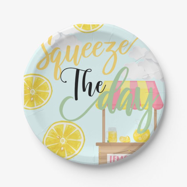 Lemonade Party, Squeeze the day, Sweet Birthday Pappteller (Vorderseite)
