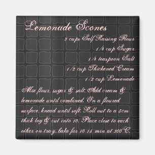 Lemonade Scones Recipe Magnet Seide