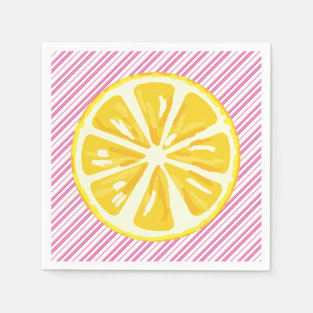 Lemonade Stand Birthday Paper Napkin Serviette (Vorderseite)