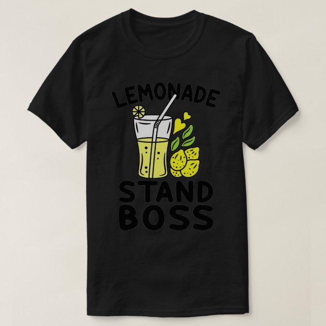 Lemonade Stand Boss Lemon Juice Funny Entrepreneur T-Shirt (Design vorne)