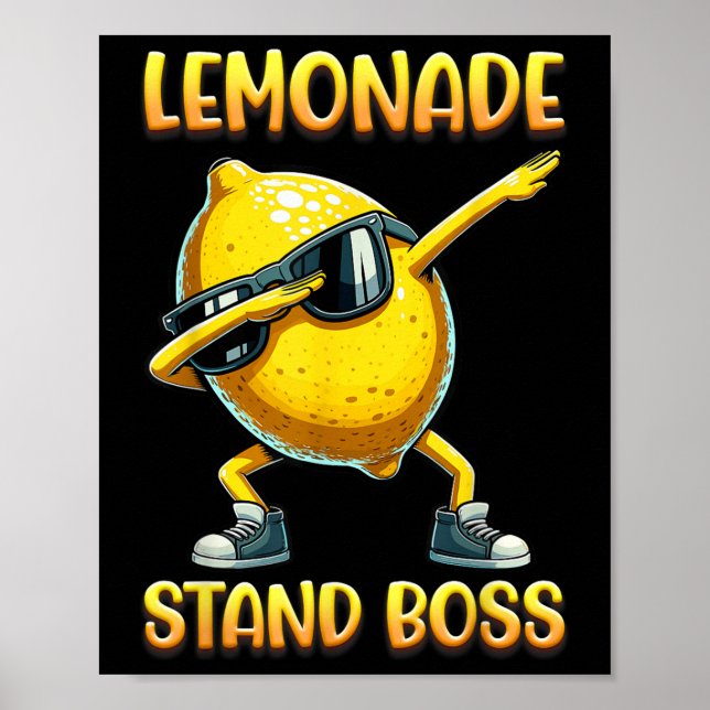 Lemonade Stand Boss Summer Entrepreneur Cool Lemon Poster (Vorne)