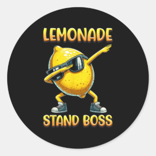 Lemonade Stand Boss Summer Entrepreneur Cool Lemon Runder Aufkleber