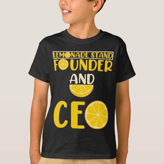 Lemonade Stand Boys Girl Funny CEO T-Shirt (Vorderseite)