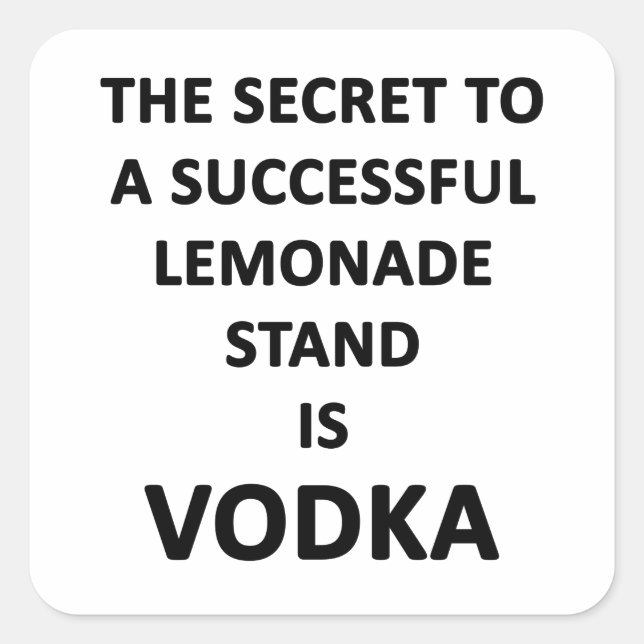 Lemonade Stand Quadratischer Aufkleber (Vorderseite)
