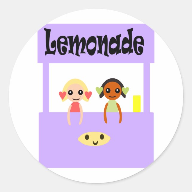 Lemonade Stand Runder Aufkleber (Vorderseite)