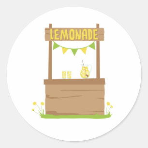 Lemonade Stand Runder Aufkleber