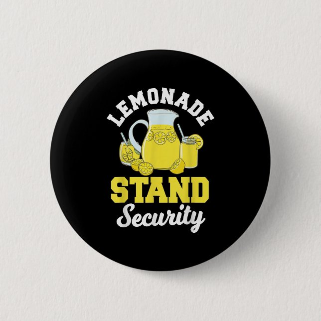 Lemonade Stand Security Lemon Juice Citrus Sommer Button (Vorderseite)