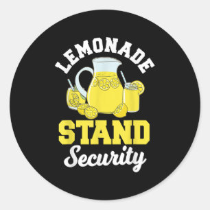 Lemonade Stand Security Lemon Juice Citrus Sommer Runder Aufkleber