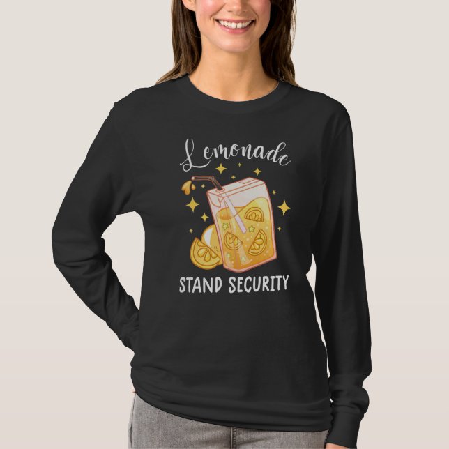 Lemonade Stand Security Lemon Juice Lemonade Crew T-Shirt (Vorderseite)