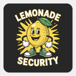 Lemonade Stand Security Quadratischer Aufkleber