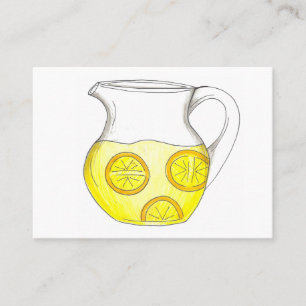 Lemonade Stand Yellow Lemon Ade Pitcher Visitenkarte