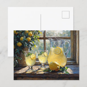 Lemonade Sunlit Kitchen Scene Postkarte