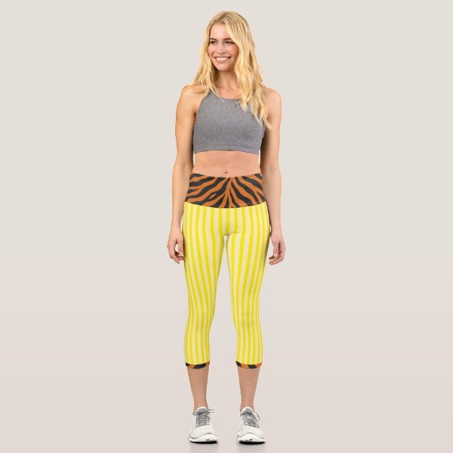 "LEMONADE TIGRESS" - HIGH-WAISTED CAPRI PANTS (Vorderseite)