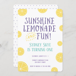 Lemonade und Sonnenschein Sommer Geburtstag Einladung
