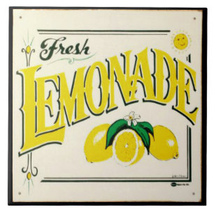 Lemonade Vintage Markierung Zitronenfrucht Keramik Fliese