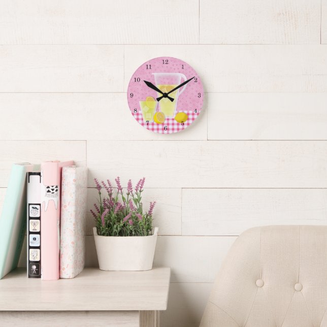 Lemonade Wall Clock Runde Wanduhr (Lesesaal)