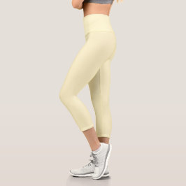 Lemonade Yellow Solid Color | Klassisches Elegant Capri Leggings