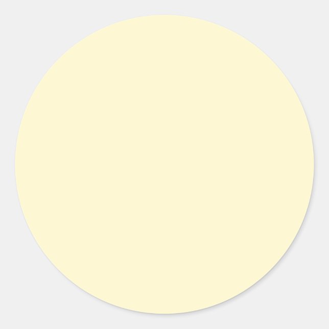 Lemonade Yellow Solid Color | Klassisches Elegant Runder Aufkleber (Vorderseite)