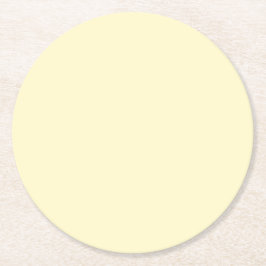 Lemonade Yellow Solid Color | Klassisches Elegant Runder Pappuntersetzer