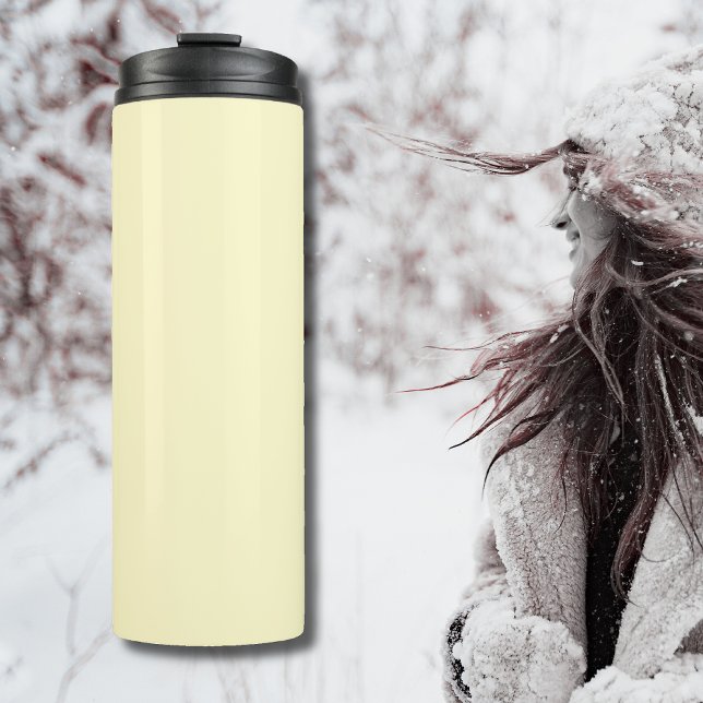 Lemonade Yellow Solid Color | Klassisches Elegant Thermosbecher (Von Creator hochgeladen)